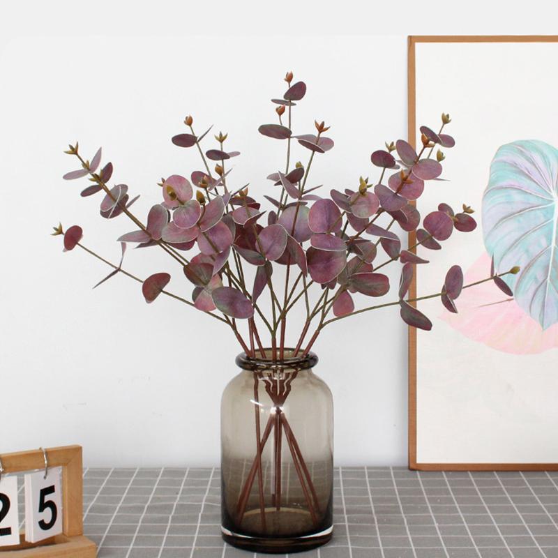 1PC/2PCS Eucalyptus Shape Home Decoration Artificial Plant Scenery Flower Arrangement 3D Printing Flower Art 52cm