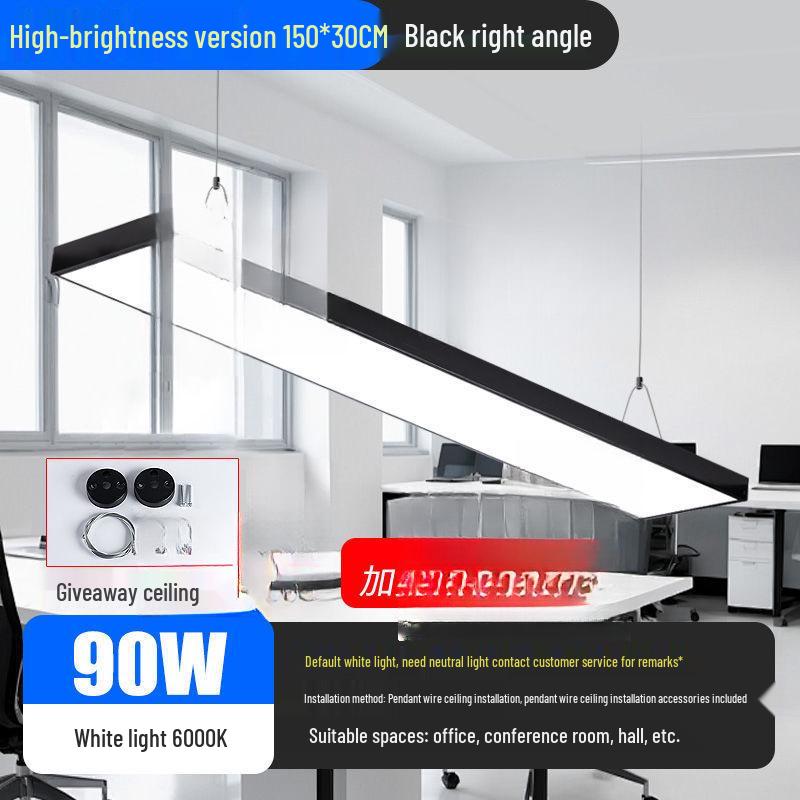 Minimalist Rectangular LED Pendant Light for Barber Shop, Office, or Living Room Ceiling