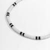 Bohemian Style Versatile Black and White Patchwork Soft Clay Necklace Simple Geometric Men's Necklace