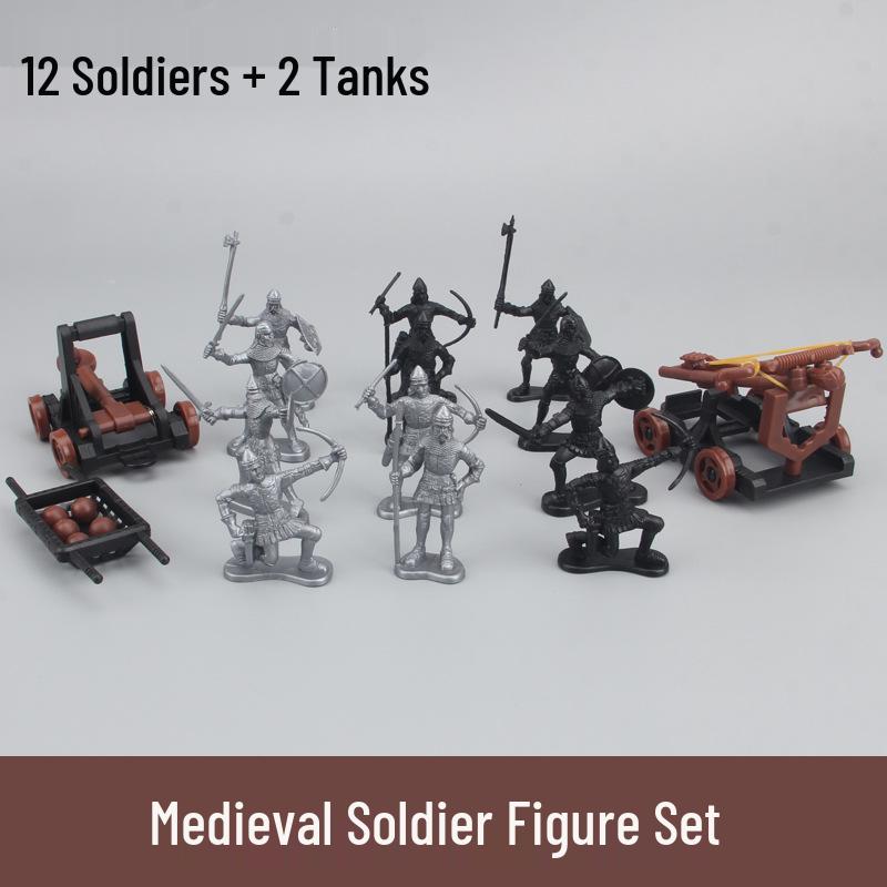 Medieval and Ancient Soldiers with Siege Engines and Chariots Model Set