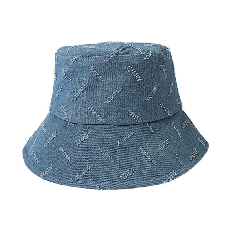 Women Vintage Denim Bucket Hat 