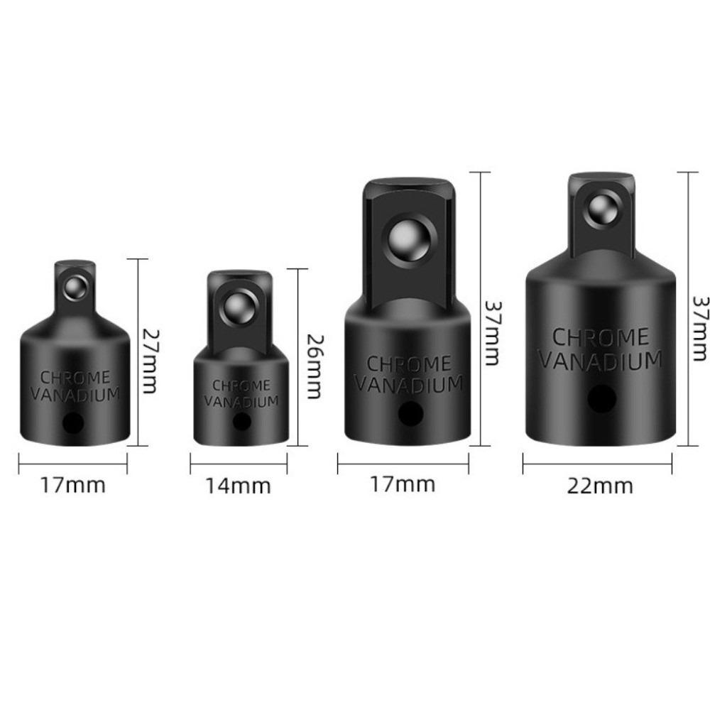 New 1/2 3/8 1/4 Inch Impact Adapter Chrome Vanadium Steel Portable Reducer Set Durable Wrench Adapter Tool Accessories