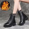 Black Martin Boots Winter New Velvet Thickened Short Boots British Style Thick-soled Snow Boots