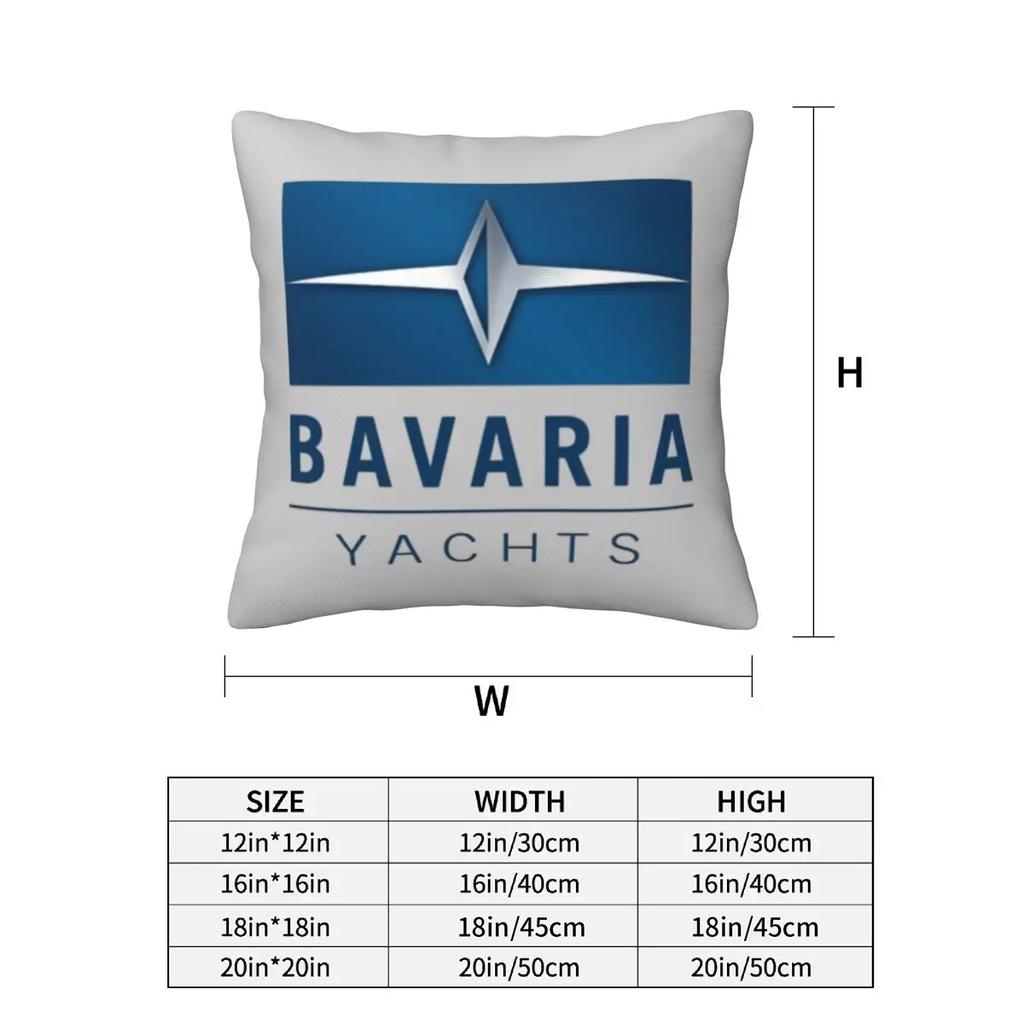 Bavaria Yachts Blue Silver Logo 2 Pcs Square Pillowcase Pillow Cover Cushion Comfort Throw Pillow For Home Bedroom