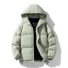 Unisex Oversized Daunenjacke Winter Warm Baumwollmantel Stehkragen Lockerer Schnitt Einfarbig Herren Damen M-8XL