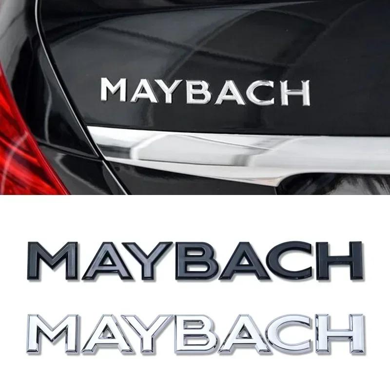 Car Sticker MAYBACH Letter Badge Car Stickers for Mercedes Benz MAYBACH V12 S400L S600 Rear Trunk Logo Modified Accessories Deco