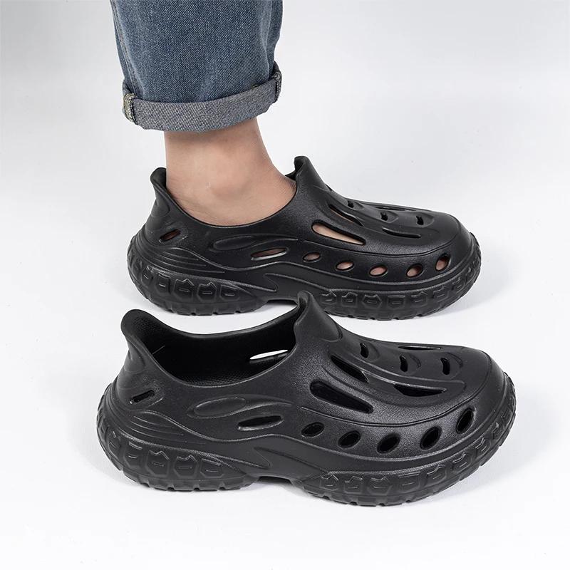New Men's Summer Hollow Out Breathable Beach Sandals Casual Outdoor Slippers Male Water Sandals Men Flip Flops  Clogs Slieds