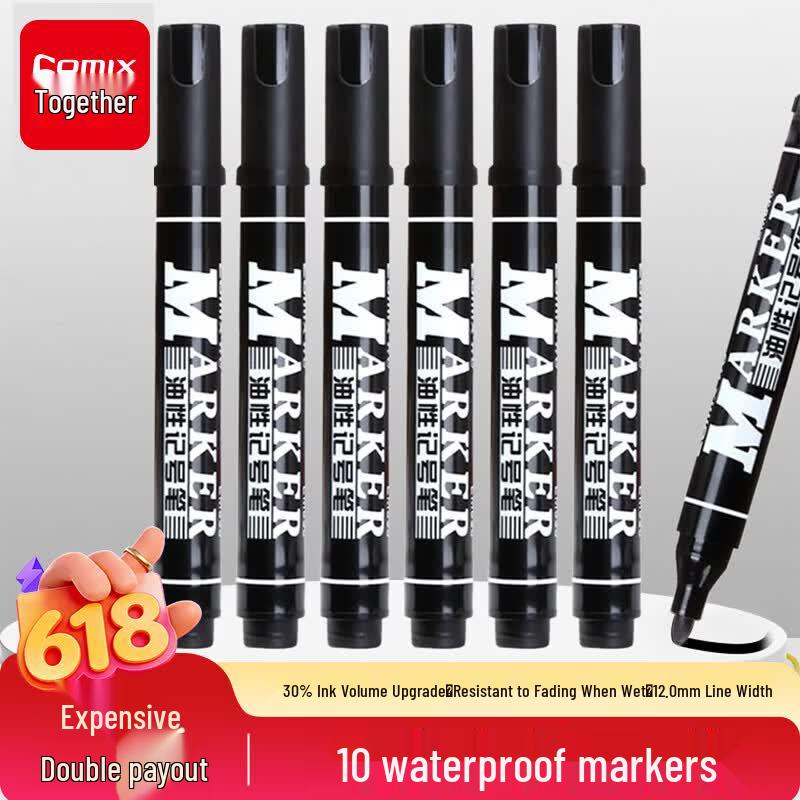 Comix EM830 Large Tip Waterproof Oil-Based Marker Pen