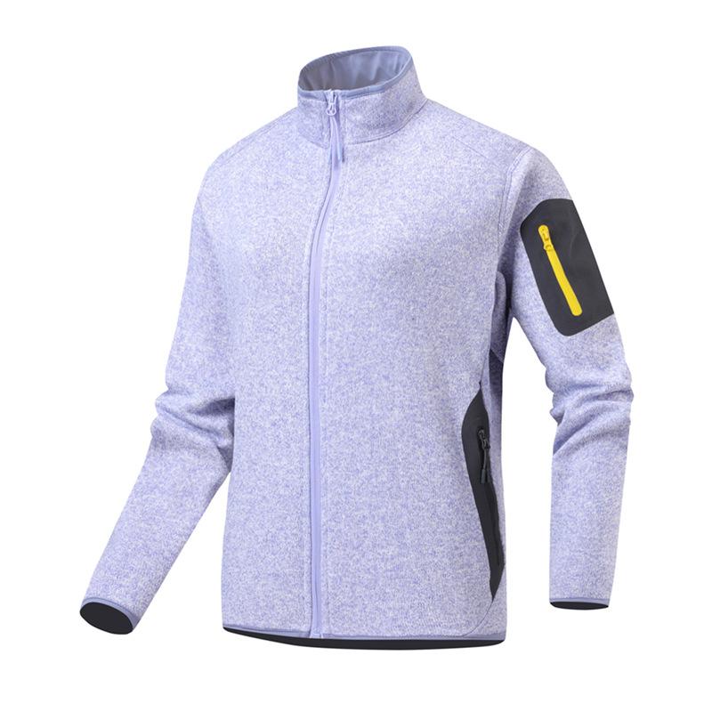 Stand Up Collar Fleece Jacket Autumn and Winter Cardigan Long Sleeved Fleece Jacket Men's Warm and Cold Resistant Breathable Thick Assault Jacket