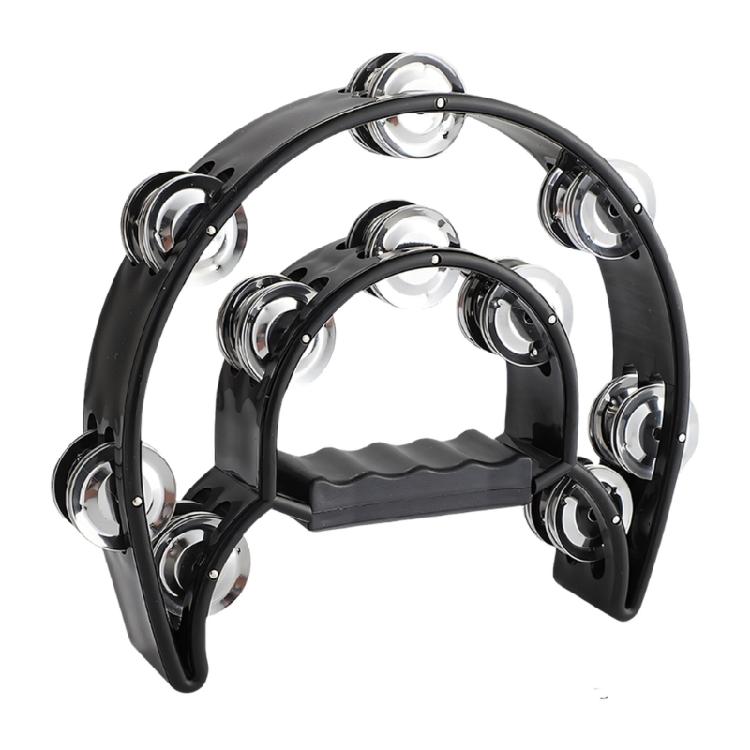 Educational Percussion Tool Steel Bell Tambourine with Shock Resistant Plastic Frame Suitable for Schools Various Event
