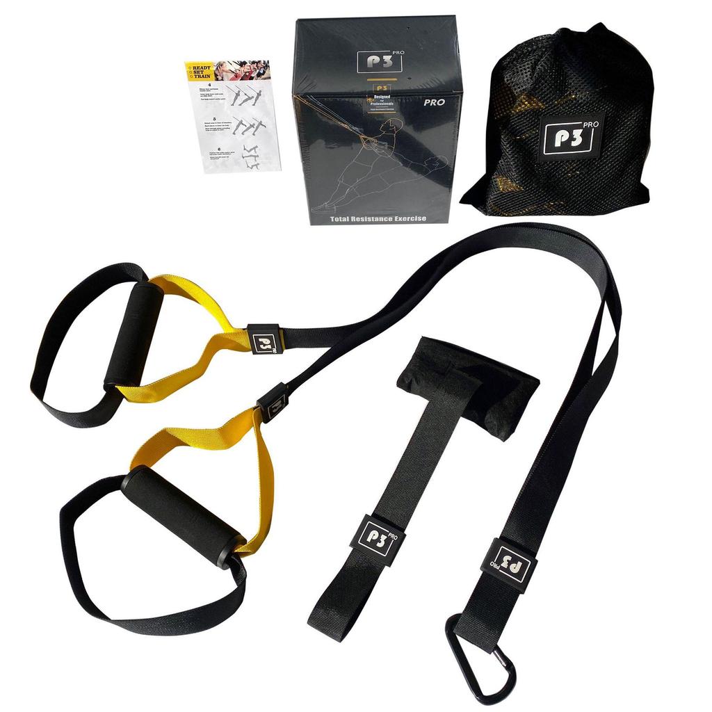 P3TRX Home Suspension Trainer: Fitness Straps, Resistance Bands, & Yoga Exercise Equipment