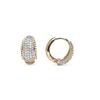 Earrings - LUXENTER - Cinéa - 18k Gold - White Zirconia - 11.3x8 Mm