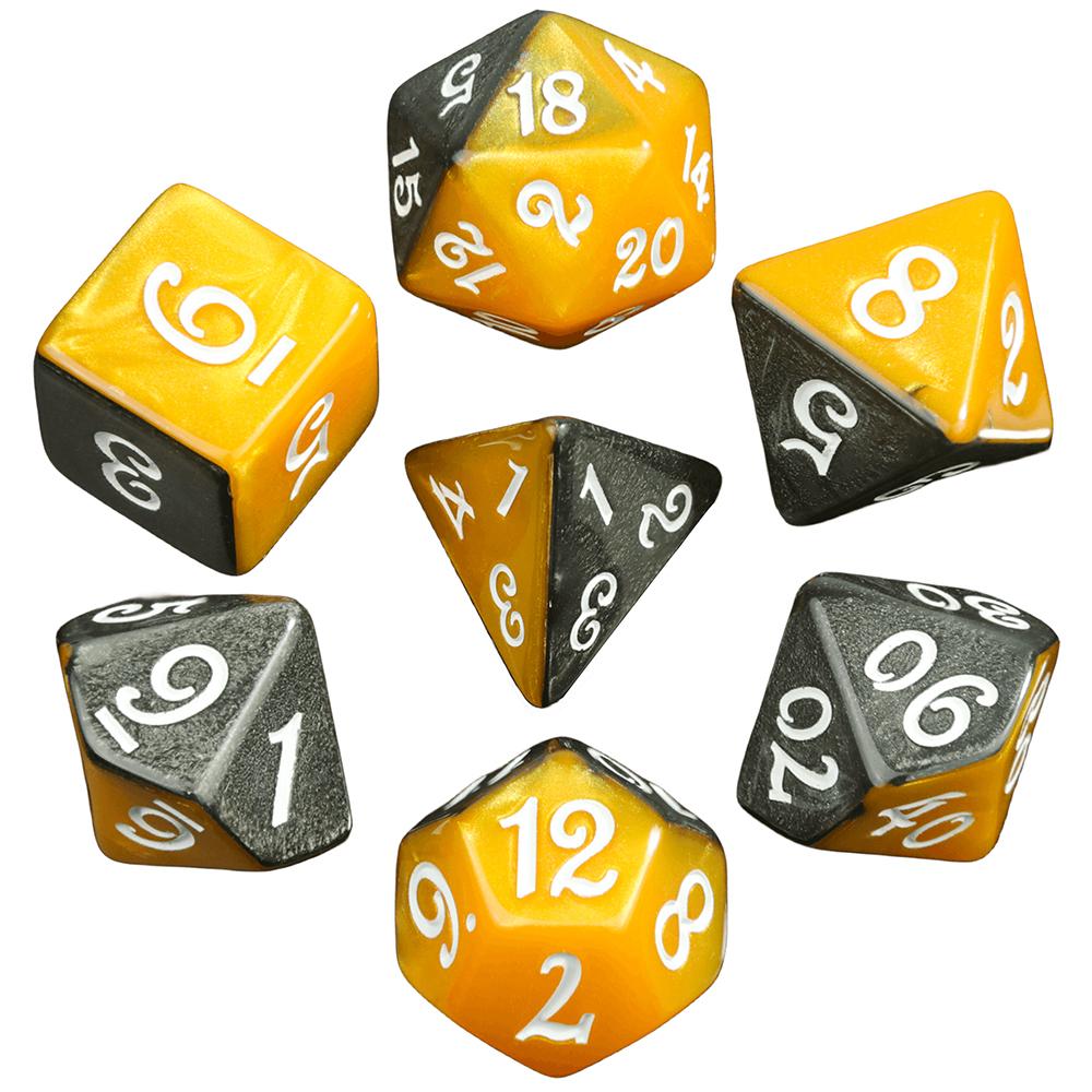7pcs Splic Colors Game Dice DND Polyhedral Dice Set for DND RPG Table Board Role Playing Games