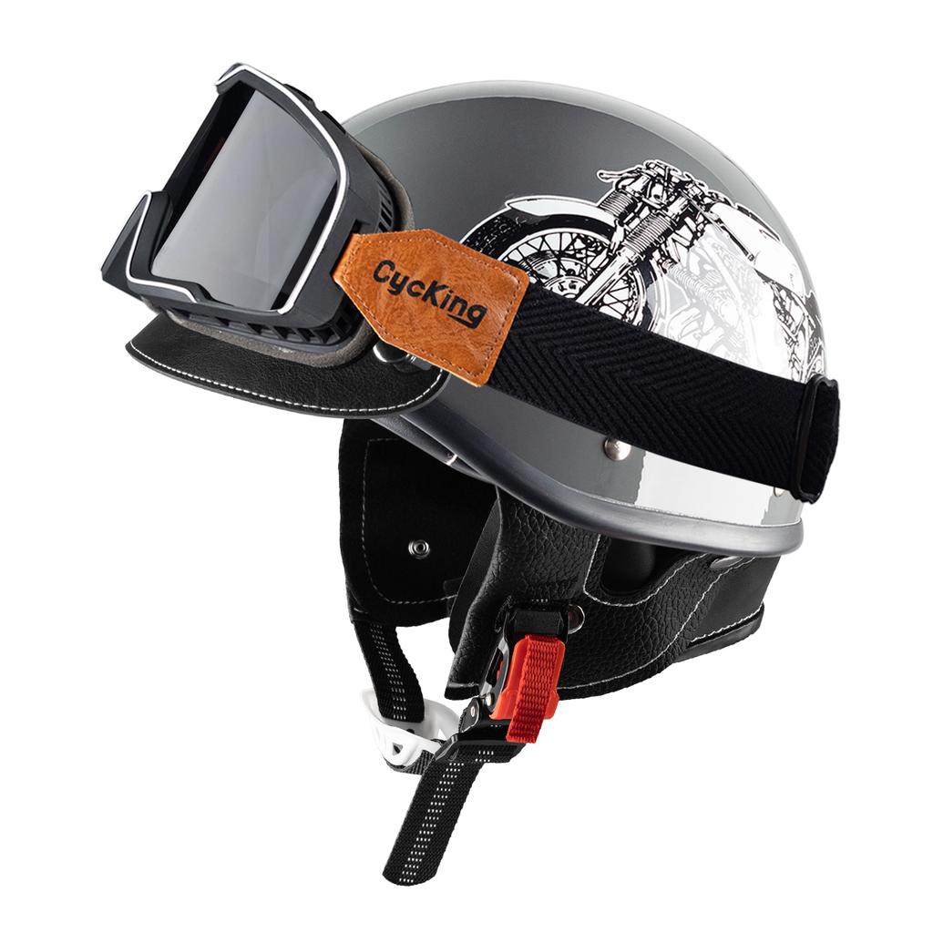 Cycking Japanese Vintage Half Helmet Open Motorcycle Helmet Scooter Skateboarding