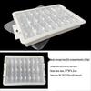 Glass Seed Bead Organizer: 64-Compartment Transparent DIY Jewelry Storage Box