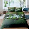 Frog Duvet Cover Set Cute Kawaii Cartoon Frog Pattern King Queen Size Polyester Comforter Cover With Pillowcase For Kids Girls