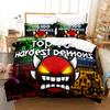 3D Game Geometry Dash Bedding Set Duvet Cover Comforter Bed Set Quilt Cover Pillowcase King Queen Twin Size Boys Girls Adults