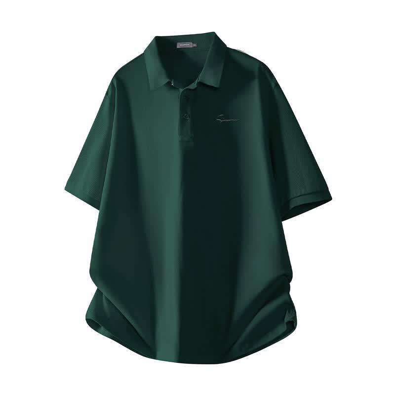 Shanshan Men's 100% Liquid Ammonia Cotton Short Sleeve Polo Shirt