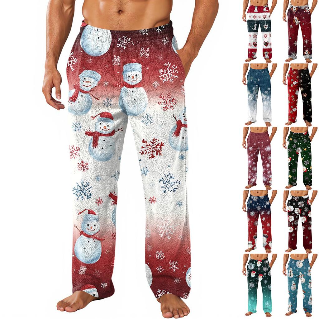 Herren Allover bedruckte Homewear-Hose Schlaf-Pyjamahose Lange Hose Pyjamahose