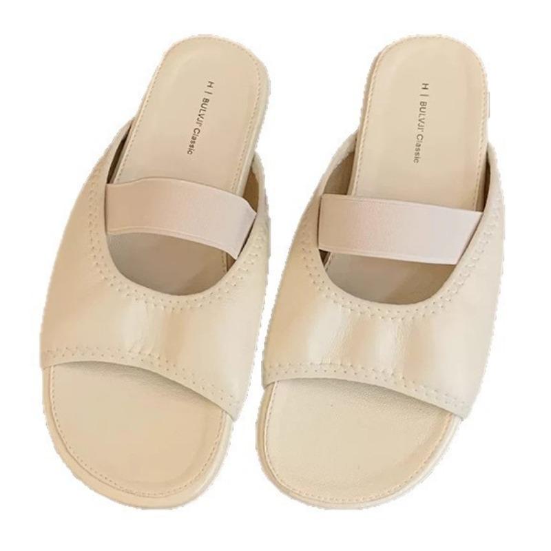 Retro Brown Niche Open-toed Sandals Fairy Shoes New Summer Flat-bottomed Cool Slippers