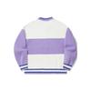 Li Ning Color Block Letter Print Loose Pullover Long Sleeve Knit Sweater Unisex sweater Off-White Purple Blue AMBU063-2