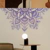 Lotus Wall Sticker Boho Mandala Flower Removable Wall Decals For Living Room Bedroom Tv Wall Decoration