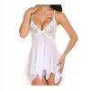 Sexy Nightgown, Comfortable, Transparent White Panties + Thong.