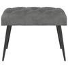 Button Tufted Bench Dark Gray 60 x 40 x 45 cm Velvet