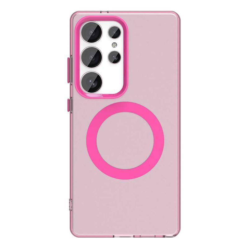 For Samsung S25ULTRA Case Skin-like magnetic candy translucent shockproof Case for Galaxy A56 A36 S24  S23 FE Shockproof Cover