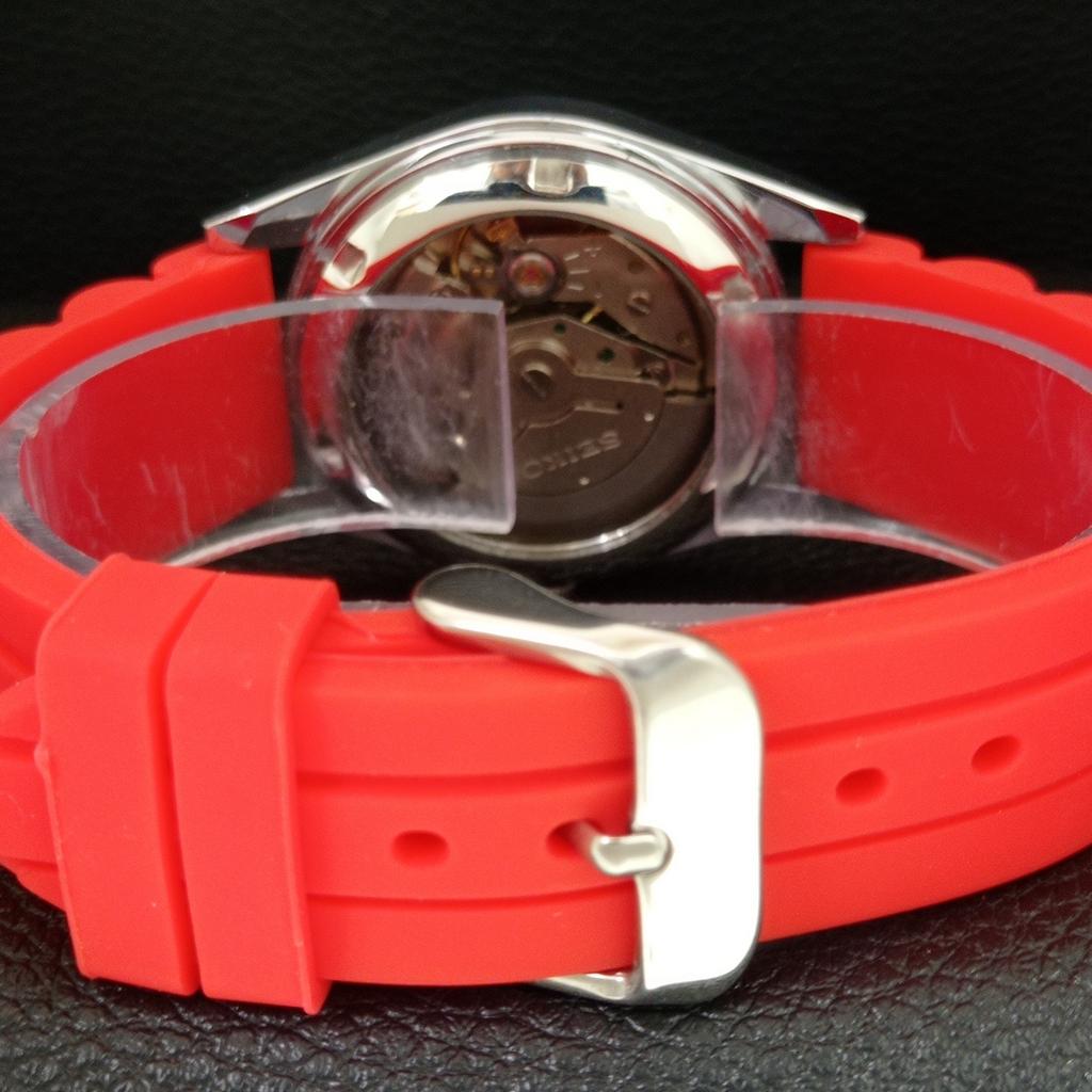 Seiko 5 AUTOMATIC 6309A VINTAGE REFURBISHED JAPAN MENS RED DIAL WATCH A443966-1