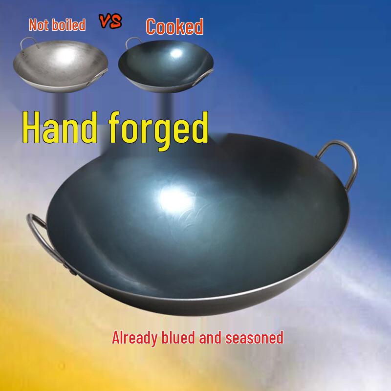Hakka Hand-Forged Pre-Seasoned Cast Iron Wok