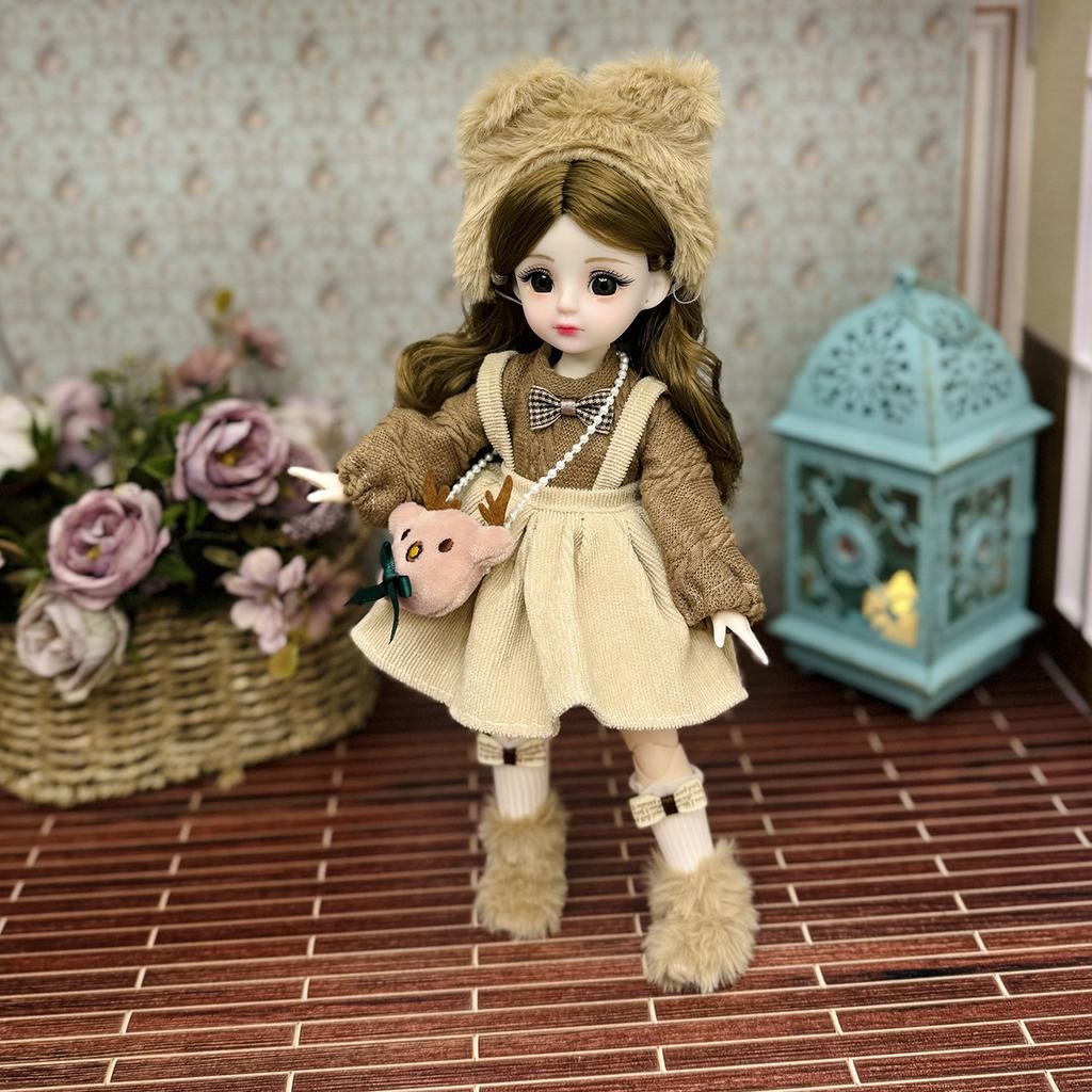 High Yan Value 30cm Doll Set Of Naked Doll 6 Points Bjd Dress-up Girl's Family Children's Birthday Gift