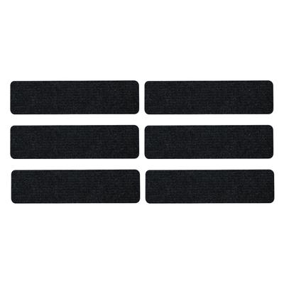 6pcs Stair Mat Self Adhesive Reusable Stair Mat Black