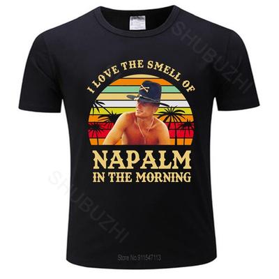 Napalm In The Morning Vintage Retro T-Shirt Bill Kilgore Apocalypse for Men Tshirt Summer Cotton Teeshirt Drop Shipping