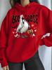2025 Autumn/Winter Women's Halloween Print Hooded Sweatshirt, EU Size, Loose Fit, Long-Sleeve