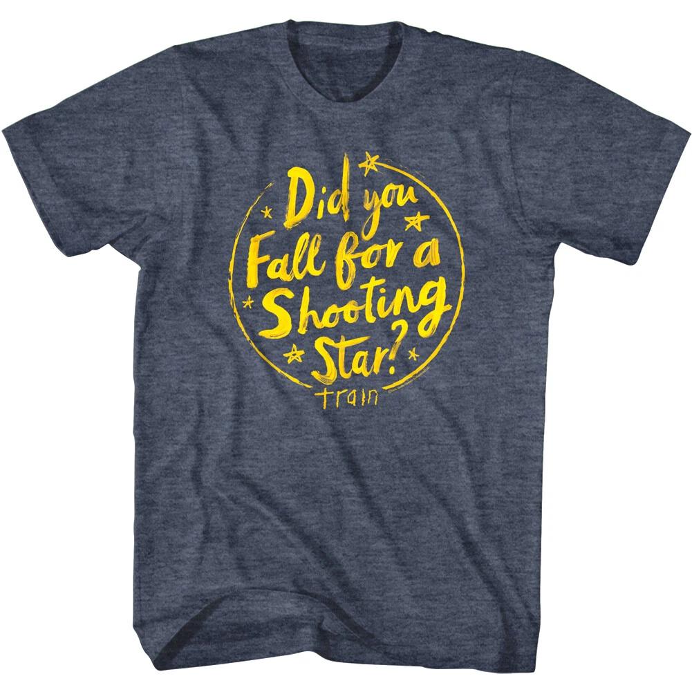 Train Shooting Star Men s T Shirt Drops of Jupiter Song Lyrics Rock Band Merch M