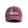 I Love MILFS Baseball Cap Summer Distressed Dad Hats Men Outdoor Adjustable Cotton Caps MZ476