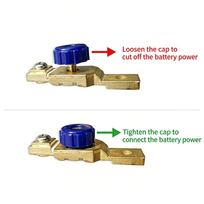 12V Battery Disconnect Knob Switches Metal Construction Battery Isolator Switches For Motorcycles And Marine Use