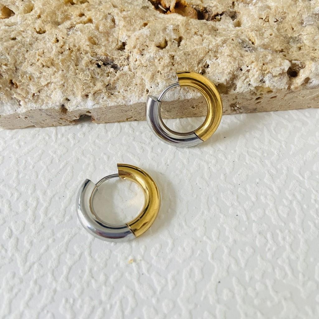 Alloy Plated Elegant Earrings With Geometric Circle Design Women For