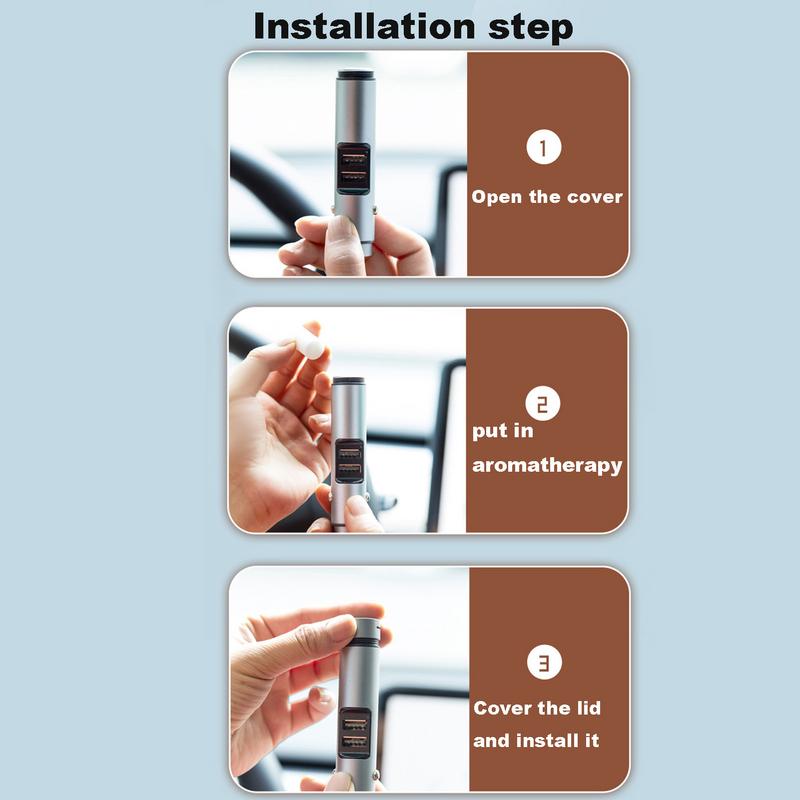 Autoladegerät Lufterfrischer Raumlufterfrischer Tragbar Mehrzweck Autoduft mit Hochgeschwindigkeits-Externem Akkupack für Autos