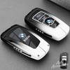 LLIT4 Metal Leather Car Key Case Cover Full Protection Shell For BMW 3 5 7 2 4 Series M Power X1 X2 X3 X4 X5 X6 X7 Keyring Accessories