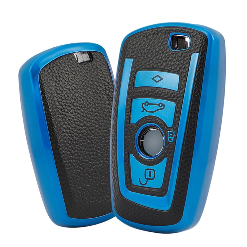 

KUNIO BMW Exclusive Key Case, Key Cover, Keychain, Flexible TPU 1, 3, 4, 5, синий