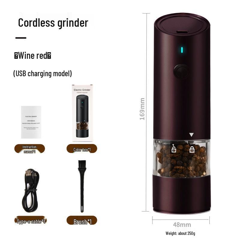 Automatic Electric Pepper Mill and Spice Grinder Bottle