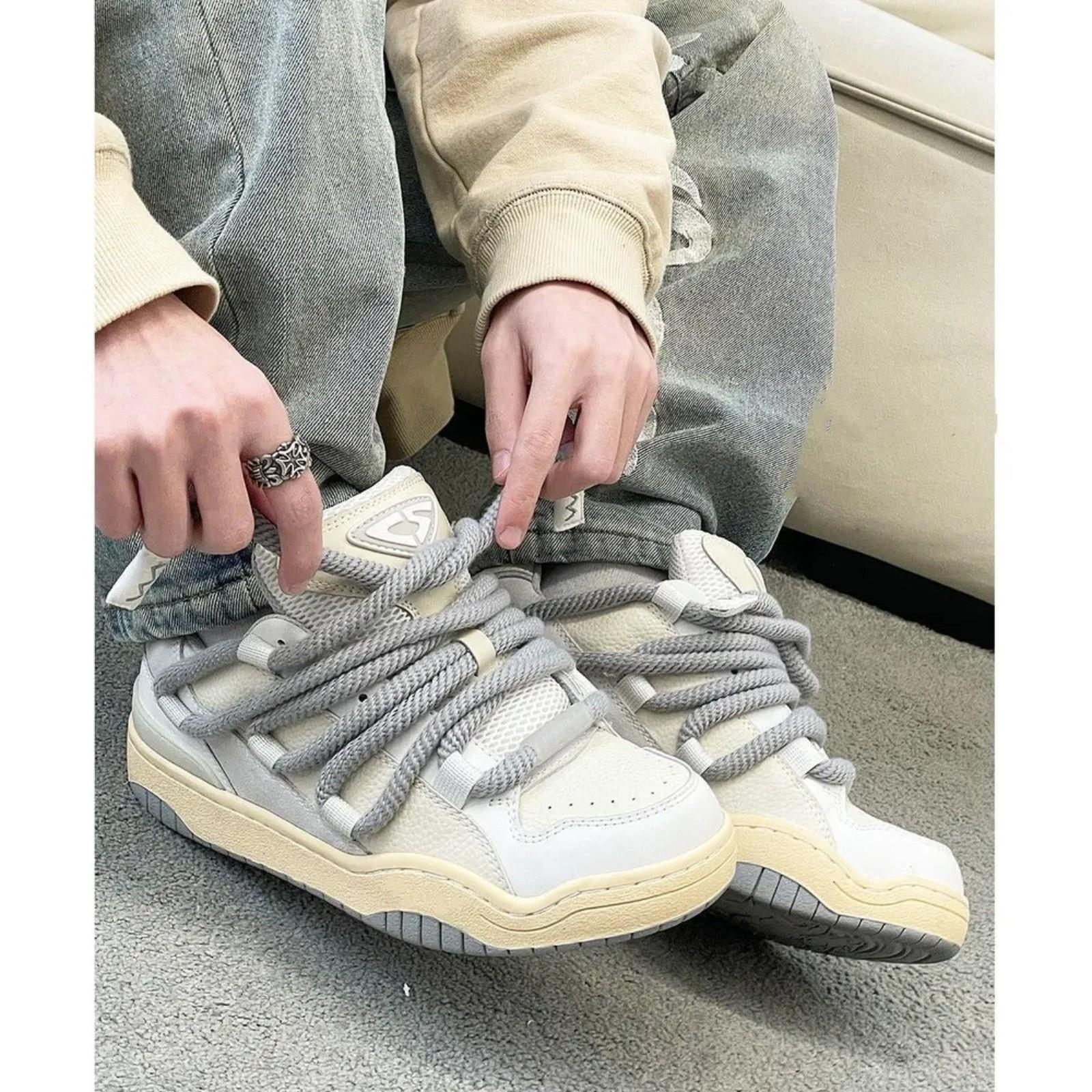 

Женская мода, новые универсальные повседневные нескользящие туфли на толстой подошве 40 серый