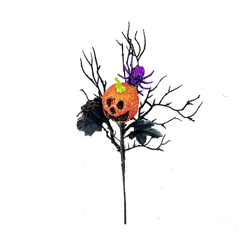 1 Stück Festivals Einzelzweig Halloween Dekoration Zweige Kunstblume Ornament Kürbis Garten