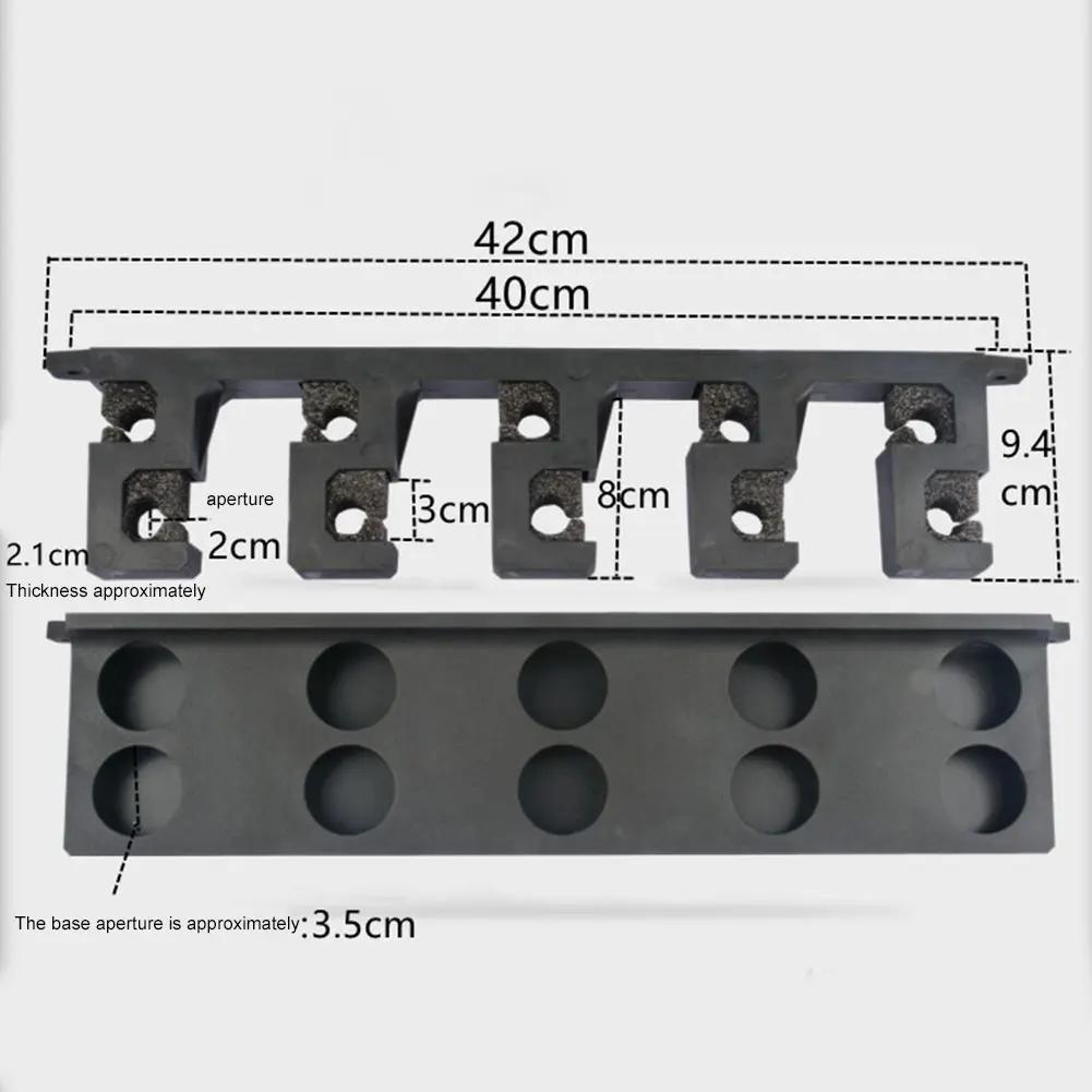 1Pcs Fishing Rod Storage Rack 10 Holes Wall-mounted Fishing Pole Holder Bracket Vertical & Horizontal Display Fixed Frame