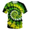 Herren Tie-Dye Muster 3D-bedrucktes T-Shirt mit personalisiertem bunten Streetwear-Design