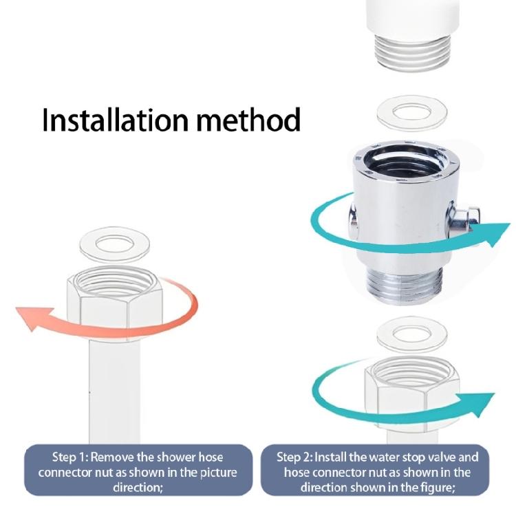 Portable Shower Valves Button Type 1/2Inch Water Flows Control Valves for Easy Installion Designs Bidet Sprayer Use