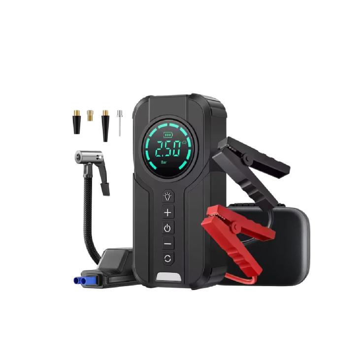 

1000A arrancador batería coche Car Jump Starter With Air Compressor 12V Portable Power Station Tire Inflator Car Electronic Acce 10000mAh