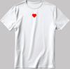Herz-Grafik T-Shirt, Minimalistisches Baumwoll-T-Shirt N525